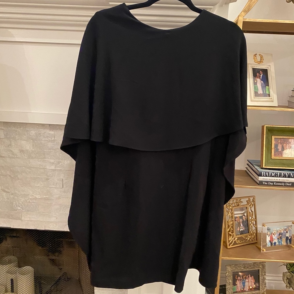 Black Cap Dress with Open Back